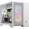 Corsair 2500D AIRFLOW Micro ATX dviejų kamerų PC korpusas – baltas CC-9011264-WW
