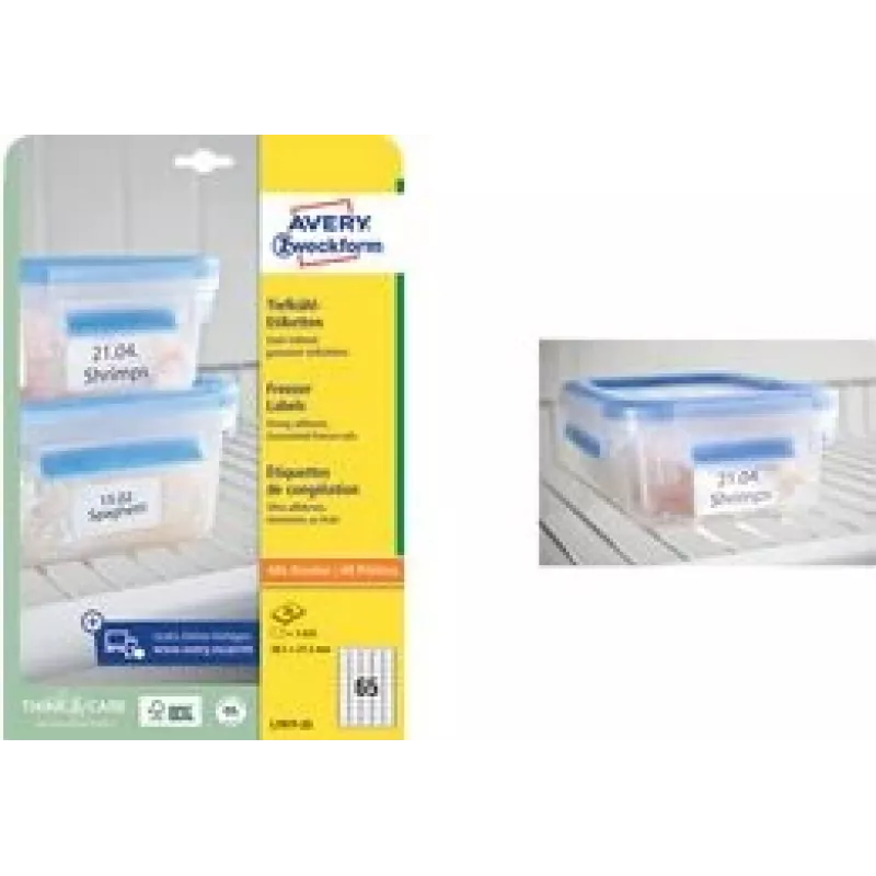 Šaldiklio etiketės AVERY L7976-25 99,1 x 67,7 mm baltos šalčiui atsparios