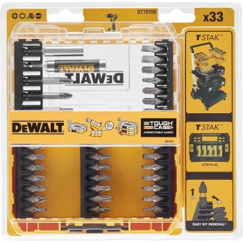 DeWALT DT70709-QZ atsuktuvų antgalių rinkinys 33 vnt.