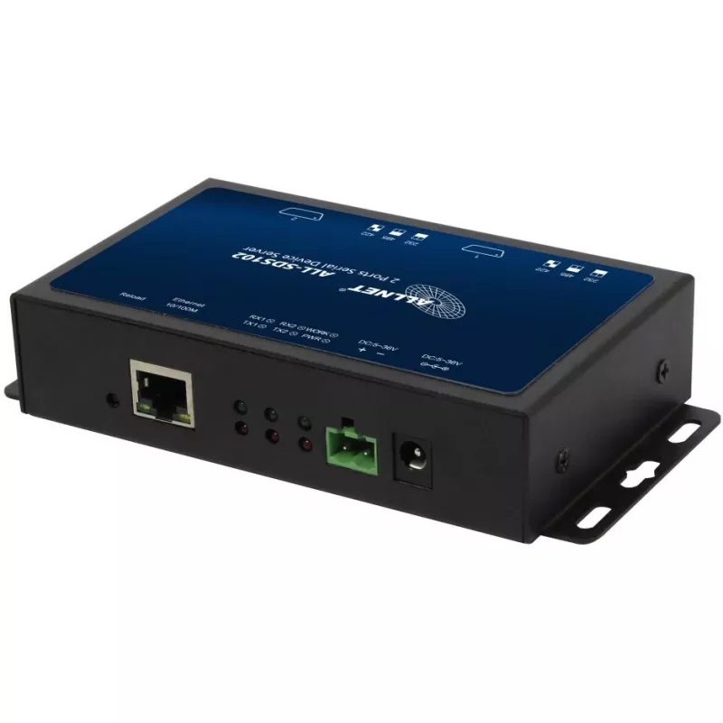 Medijos keitiklis ALLNET ALL-SDS102v2 — 2x nuoseklieji prievadai (RS232/RS422/RS485) prie 10/100BASE-TX