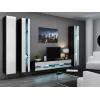TV stovas cama meble VIGO NEW 30/180/40, 1800×400×300 mm, juodas viršus, medžio drožlių plokštės rėmas
