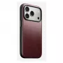 Mobiliojo telefono dėklas Nomad Modern Leather Case, skirtas „iPhone 17 Pro“, oda + TPU + PC, tinka 16 cm (6,3 col.) ekranui, Bordo