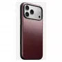 Odinis dėklas Nomad Modern skirtas iPhone 17 Pro Max (6,9 col.) — Burgundiška spalva, oda+TPU+PC