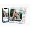 Skaitmeninis nuotraukų rėmelis InLine myFirst Doodle 9 colių (22,9 cm) IPS jutiklinis ekranas Wi‑Fi 32 GB vidinė atmintis, 1 GB RAM, USB‑C, MicroSD palaikymas — baltas