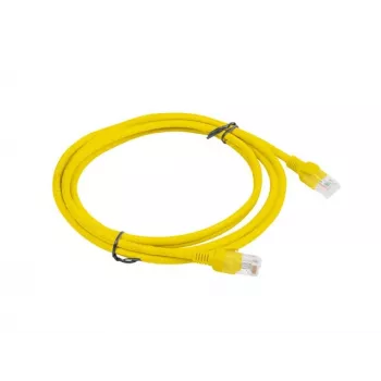 PATCHCORD Cat.5E UTP 2M Geltonas FLUKE PASSED LANBERG 10 VNT. PAKUOTĖ
