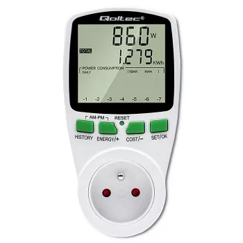 Energijos matuoklis QOLTEC PM0627 3680W su istorija — QOLTEC PM0627 3680W
