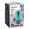 Belaidė pelė DEFENDER Silent Click C Mint 52294 — abiem rankoms tinkama, 1600 DPI, 2,4 GHz nano USB