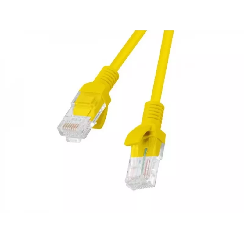 LANBERG tinklo kabelis RJ-45 Cat5e PCU5-20CC-0025-Y, 0.25 m, geltonas, U/UTP, CCA, 26 AWG