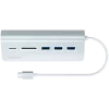 Satechi Type-C Aliumininis USB šakotuvas ir kortelių skaitytuvas, sidabrinis, ST-TCHCRS