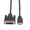 ROLINE Adapter kabelis HDMI to DVI-D (Single Link) - 1,5m - Juoda (11.04.5516)