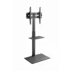 Grindinis TV stovas GEMBIRD TVS-55T-02 32–55 colių televizoriams, plieninis, aukštis 600 mm, VESA 100x100–400x400, maks. apkrova 35 kg