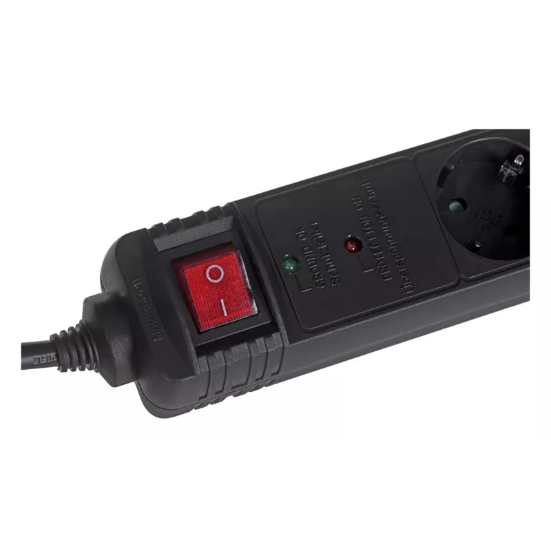 EnerGenie SPG5-C-15 apsauginis filtras nuo viršįtampių, juodas, 5 AC lizdai, 250 V, 4,5 m
