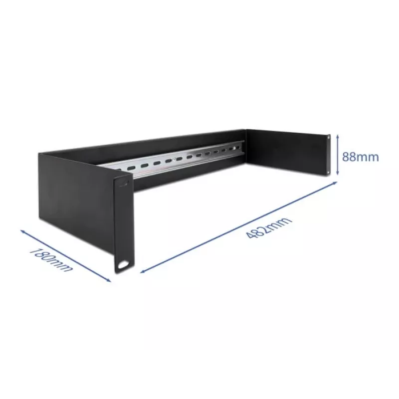 Kabelių bėgelis DeLOCK 66884 juodas 180mm plotis 482mm gylis 90mm aukštis