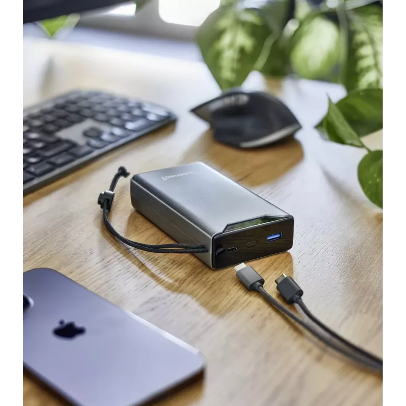 Išorinė baterija INTENSO 7332054 — 20000 mAh, PD 3.0 & QC 3.0, 20 W, USB-A + USB-C, pilka