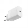 USB-C kelioninis įkroviklis FIXED FIXC30N-C-WH — 30W kompaktiškas USB-C maitinimo adapteris, vieno prievado greitas įkrovimas