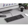 Laidinė A4Tech klaviatūra FX60H USB QWERTY — viso dydžio 100%, baltai apšviesta, pilka, USB šakotuvas