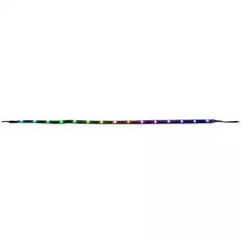 Kompiuterio korpuso apšvietimo rinkinys INTER-TECH RS-042 RGB — RGB LED juostelė 1000 mm, 10 mm pločio, juoda