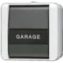 JUNG svirties jungiklis 806NAW WG800 IP44 m. Label.Uni.Aus-Wechs 806NAW (806NAW)