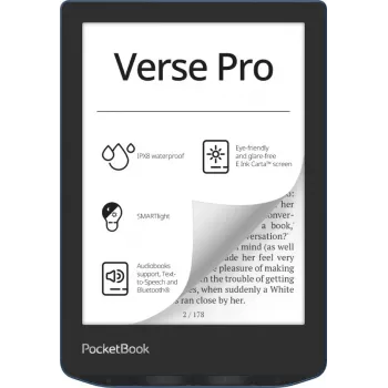 PocketBook Verse Pro el. knygų skaitytuvė su jutikliniu ekranu 16 GB Wi-Fi, juoda, mėlyna