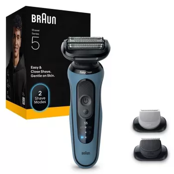 Elektrinis barzdaskutė BRAUN Series 5 modelis 52-A1650s, šviesiai mėlynas