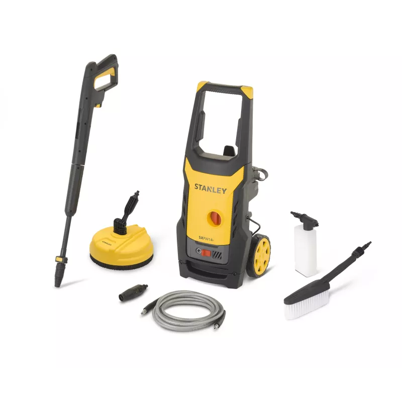STANLEY SXPW14PE aukšto slėgio plovimo įrenginys su terasų valymo priedu (1400 W, 110 bar, 390 l/h) | Stanley 1400 W | 110 bar | 390 l/h