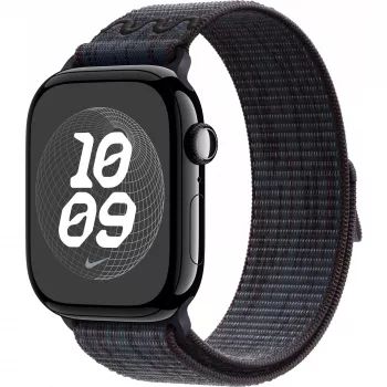 Juosta Apple 46mm Juoda/Mėlyna Nike Sport Loop išmaniajam laikrodžiui