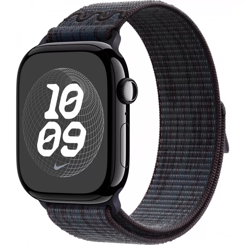 Juosta Apple 46mm Juoda/Mėlyna Nike Sport Loop išmaniajam laikrodžiui