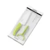 Kyocera FK140CP10NGR SANTOKU peilio ir skustuko rinkinys, peilis (14 cm ašmenys) ir skustukas, žalias