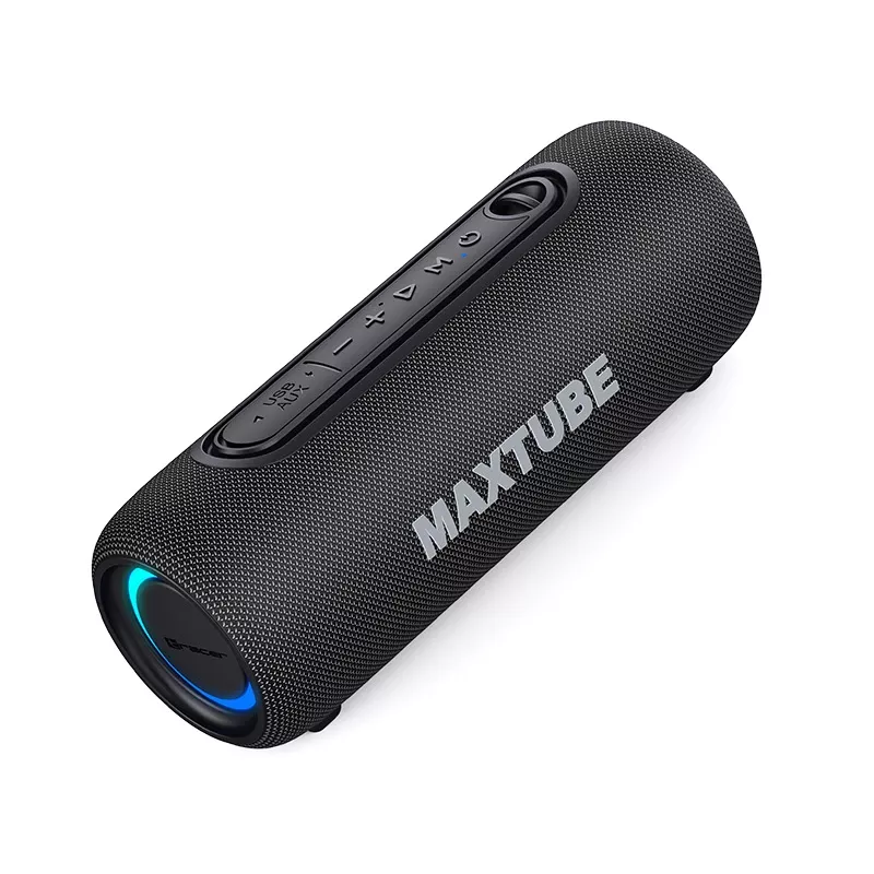 Garsiakalbiai TRACER MaxTube 20W TWS Bluetooth, juodi — nešiojamas belaidis garsas, stereofoninis garsas