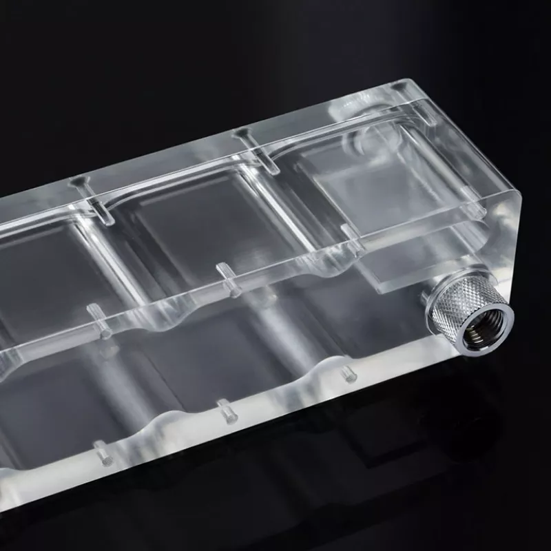 BitsPower Tiny Tank SC6 200 Pump PWM transparent – kompaktiškas siurblio ir rezervuaro derinys vandens aušinimui
