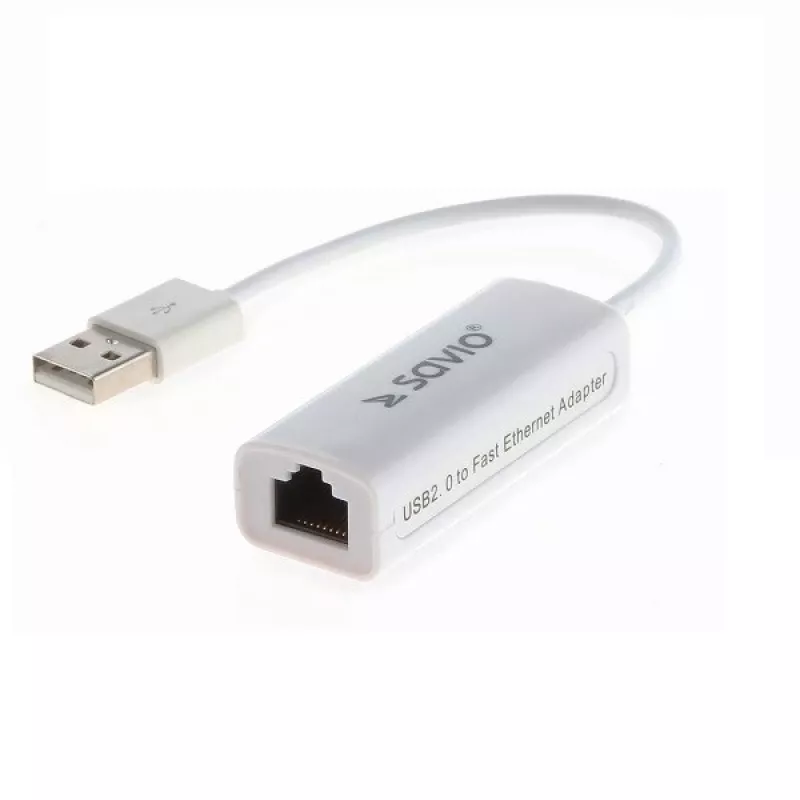 Savio CL-24 - tinklo adapteris - USB 2.0 - 10/100 Ethernet X 1