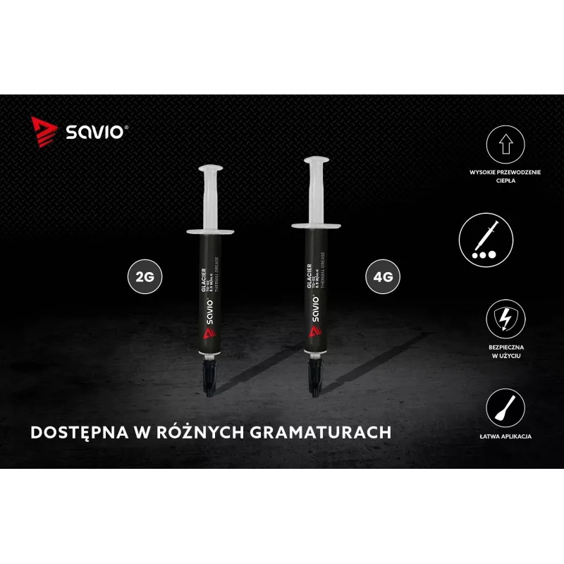 Terminė pasta SAVIO TG-02 8,5 W/mK 2 g