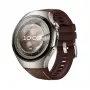 Išmanusis laikrodis HUAWEI WATCH 5 Classic 46 mm, 1,38 colio AMOLED 466×466, jutiklinis ekranas, GPS, sidabrinis korpusas, ruda juosta