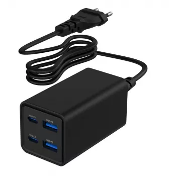Gembird TA-UC-2A2C-PD65-01-BK mobiliojo įrenginio įkroviklis Nešiojamasis kompiuteris, Išmanusis telefonas Juoda AC Greitasis įkrovimas Vidinis