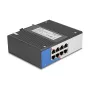 Gigabit Ethernet jungiklis DELOCK 80163, 8 prievadų RJ45 pramoninis komutatorius, nevaldomas, metalinis korpusas