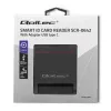 ID kortelių skaitytuvas QOLTEC Smart chip ID card scanner — USB, juodas, 84,5×65×16 mm, 63 g