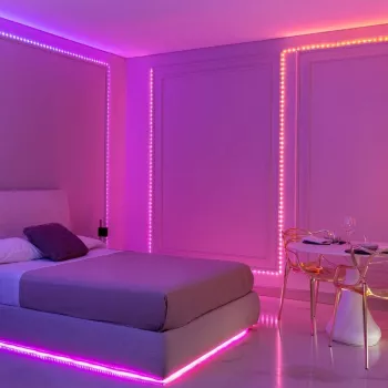 LED girlianda Twinkly TWD200STP-TEU įvairiaspalvė vidaus juostelė, 5 cm tarpai, IP20, permatomas kabelis