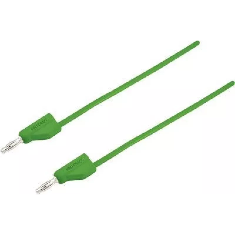 VOLTCRAFT Testavimo laidas [Kištukas 4 mm - Kištukas 4 mm] 0,5 m Žalias MSB-300 (MSB-300-0.5-GR)