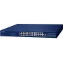 PLANET Layer 3 24-Port 10/100/1000T Managed L3 Gigabit Ethernet (10/100/1000) Power over Ethernet (PoE) mėlynas (GS-6311-24T4X)