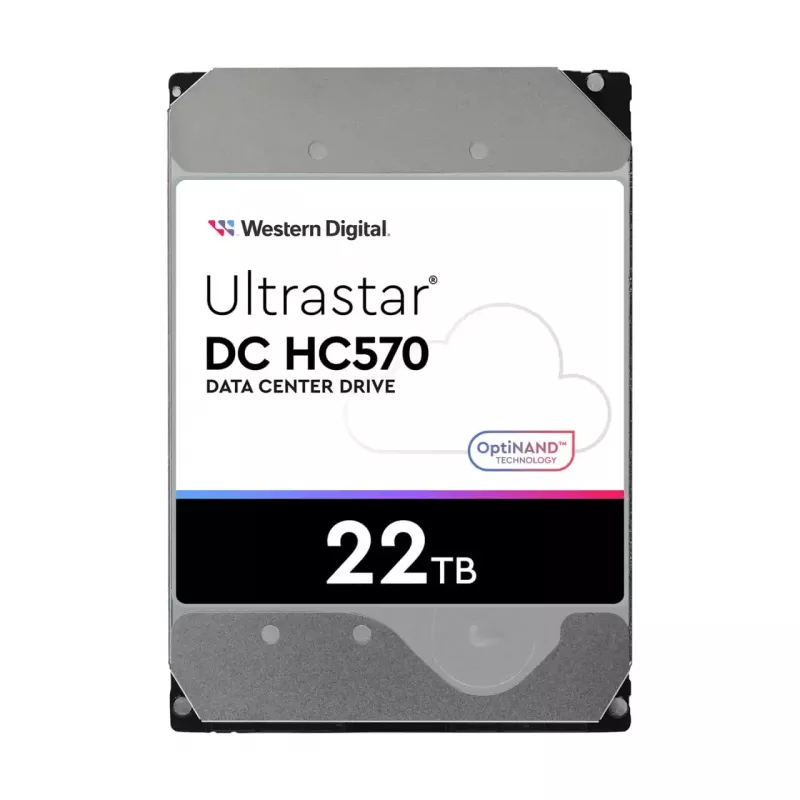 3,5 colio SAS HDD Western Digital Ultrastar DH HC570 22 TB, 12 Gbit/s, 7200 RPM, 512 MB talpyklos