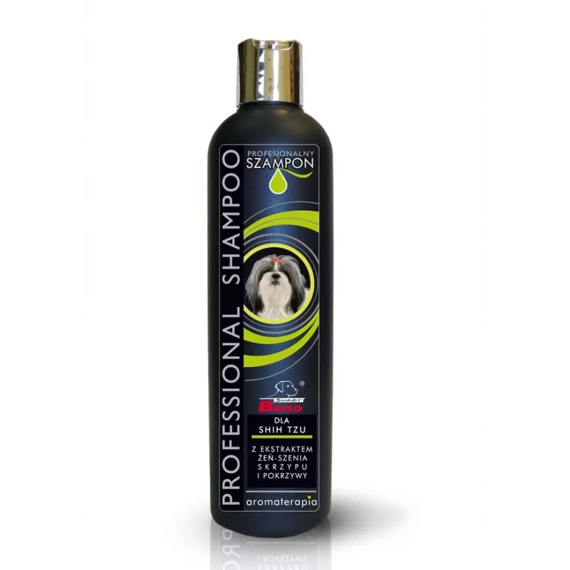 Šampūnas šunims CERTECH Super Beno Professional Shih-Tzu veislei 250 ml — ramina sudirgimus, ženšenis, asiūklis, dilgėlė, pantenolis, glicerinas