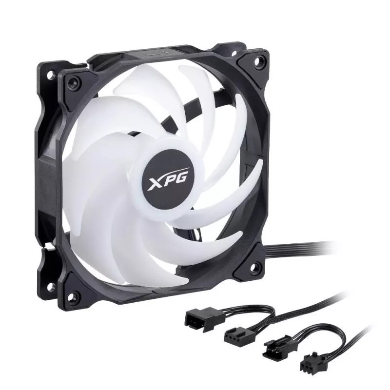 XPG VENTO 120 ARGB PWM (3 vnt.) juodas, ventiliatorius, 12 cm, 300 aps./min., 1850 aps./min., juodas