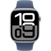 Apple Apple Watch Series 10 GPS 46mm sidabrinis aliuminio korpusas su džinsine juostele