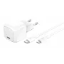30W USB-C pakrovėjas Belkin WCA008KQ1MWH-B5 PD PPS, kompaktiškas maitinimo adapteris telefonams ir planšetėms