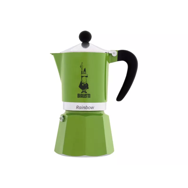 Bialetti Rainbow Moka puodas Juoda, Žalia