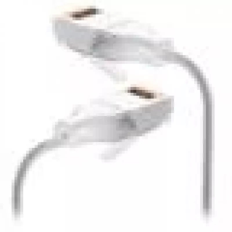 Tinklo kabelis UBIQUITI UACC-CABLE-PATCH-EL-C6A-1M-W — Cat6a, 1 m, RJ-45, permatoma balta