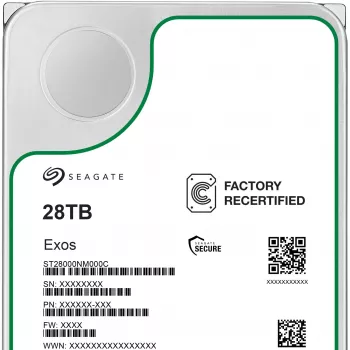 HDD SEAGATE Exos 3.5 colio 28TB SATA ATNAUJINTAS, modelis ST28000NM000C-REC