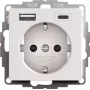 gira SCHUKO USB maitinimo blokas 2f System 55 modelis 245927, SCHUKO lizdas su integruotu USB įkrovimu
