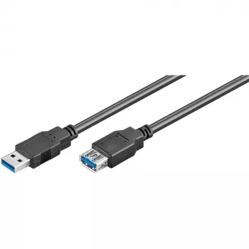 Wentronic Goobay USB 3.0 SuperSpeed ilginimo laidas, juodas, 3 m - USB 3.0 kištukas (A tipo) > USB 3.0 lizdas (A tipo) (93999)