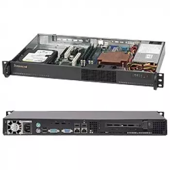 Supermicro SuperChassis 510-203B (juodas) - montavimas į stovą 1U - mikro ATX 200 vatų juodas